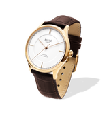 white and gold mens dress watch