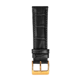 BLACK FAUX CROCODILE - PIN BUCKLE - Firle Watches