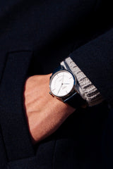 Sennen Automatic in White & Silver - Firle Watches