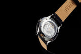 Sennen Automatic in White & Silver - Engraved 001 - Firle Watches