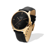 Black and gold mens dress watch