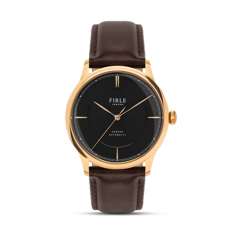 Sennen Automatic in Black & Gold - Firle Watches