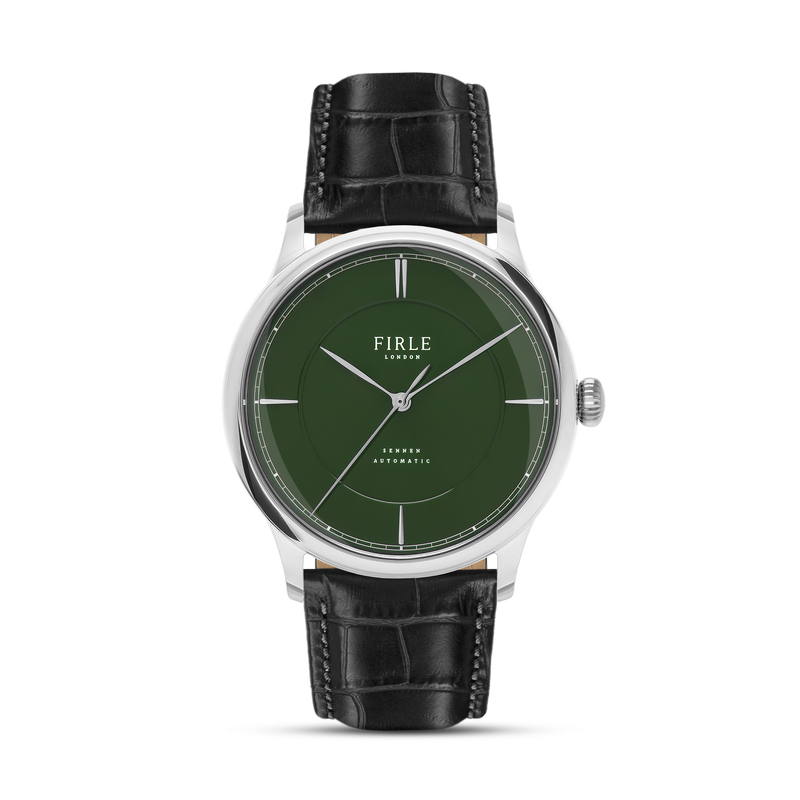 Sennen Automatic in Green & Silver - Firle Watches