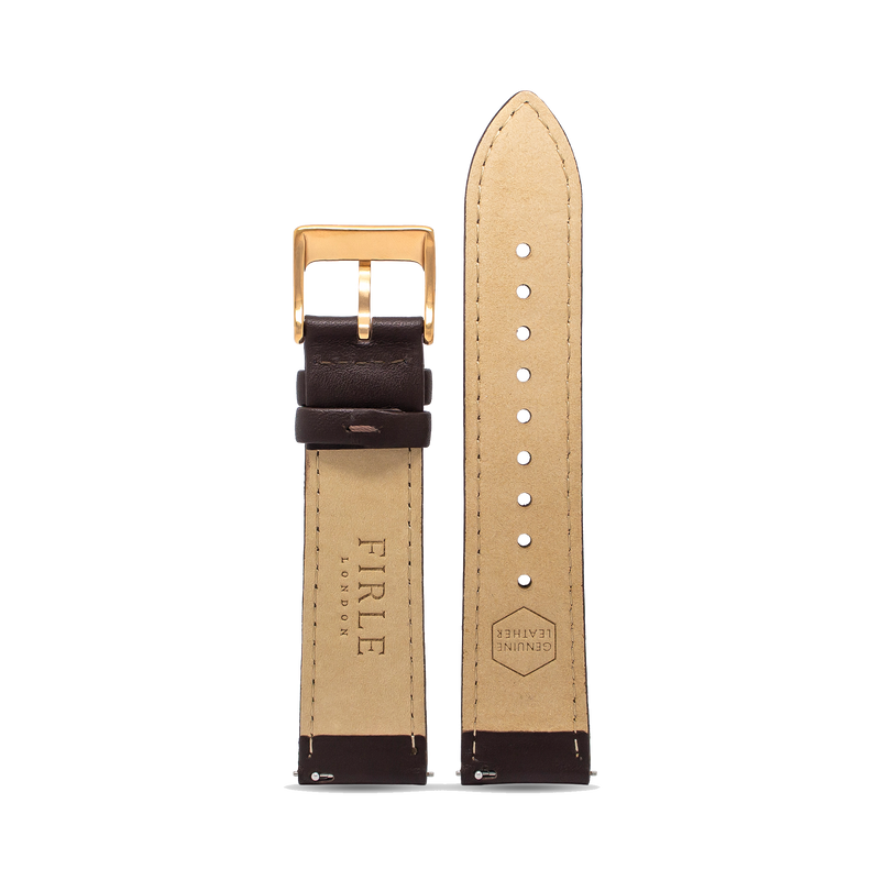 BROWN SMOOTH CALFSKIN - PIN BUCKLE - Firle Watches